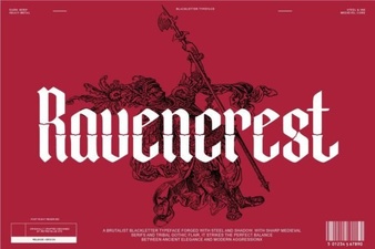 Ravencrest Font: Elegant Typeface for Creative Projects