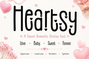 Heartsy Font: a Whimsical Typeface for Creative Design Projects
