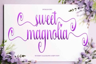 Sweet Magnolia Font: Elegant Script for Creative Designs